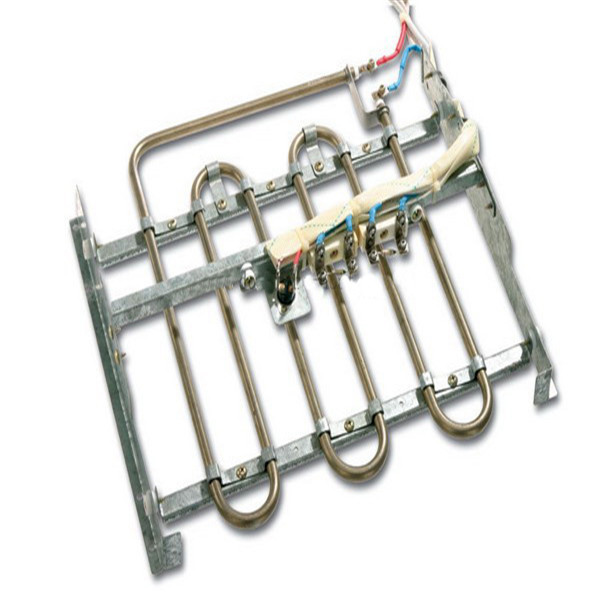 Integrated auxiliary electric heater assembly for household cabinet machine